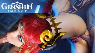 Keleti táncosnő nilou seggét durván megdugja a pöcse – genshin impact cosplay