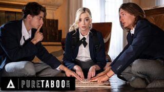 Tini Világos Szőke Kettő Behatolással és Beleélvezéssel a Pure Taboo Legvadabb Családi Videójában
